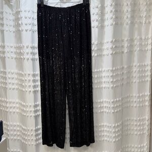 BCBG Black Sequin, Pull-on Pants size M